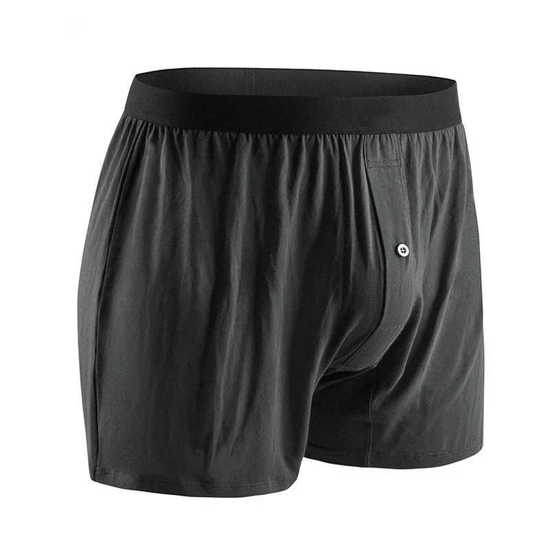 Custom Classic Soft Loose Luxury Boxer Shorts Black