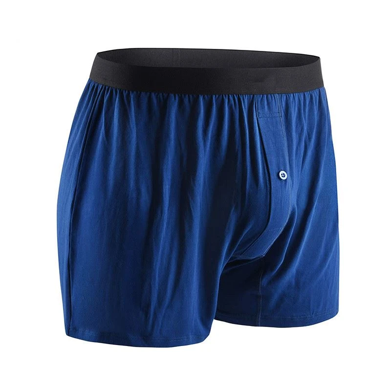 Custom Classic Soft Loose Luxury Boxer Shorts Blue