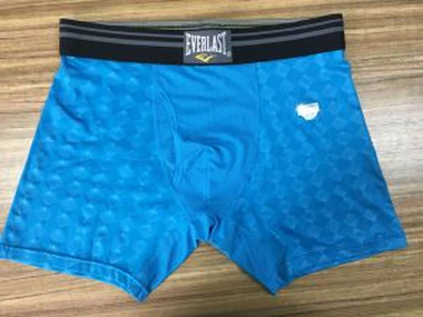 בלוק כחול הדפסה פוליאסטר מתיחה תחתוני בוקסר של אמזון