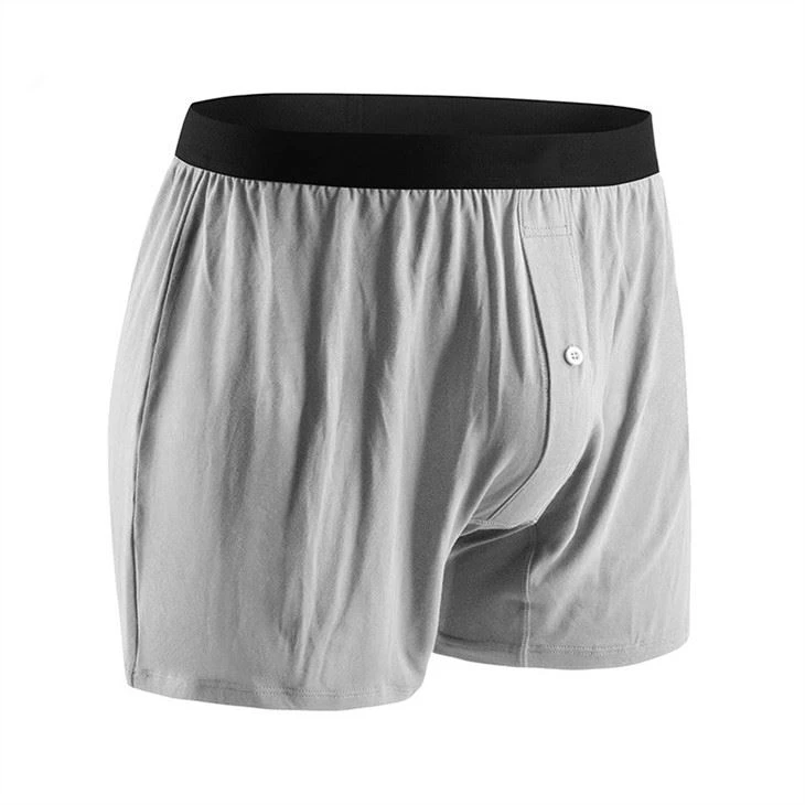 Custom Classic Soft Loose Luxury Boxer Shorts Grey