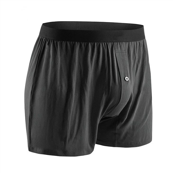 Custom Classic Soft Loose Luxury Boxer Shorts Black