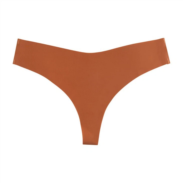 brown color women's underwear panties Women's Hot Underwear Seamless Solid Panties nylon polyester g-string ice silk